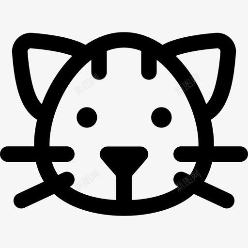 猫动物23直系图标svg_新图网 https://ixintu.com 动物23 猫 直系