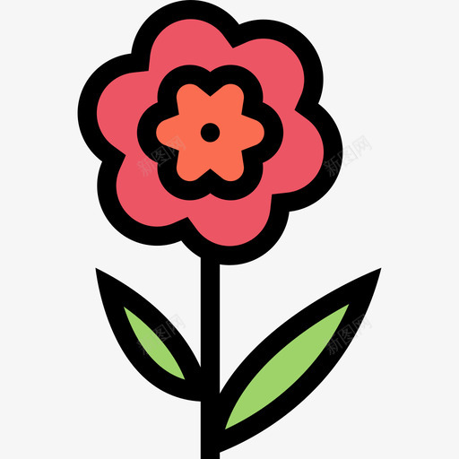 花生态10颜色图标svg_新图网 https://ixintu.com 生态10 花 颜色