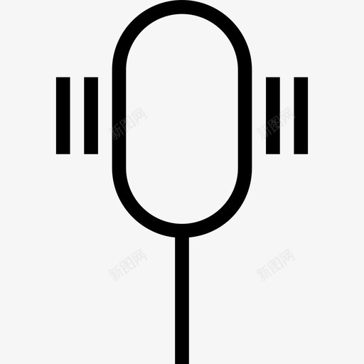 麦克风音乐声音线性图标svg_新图网 https://ixintu.com 线性 音乐声音 麦克风