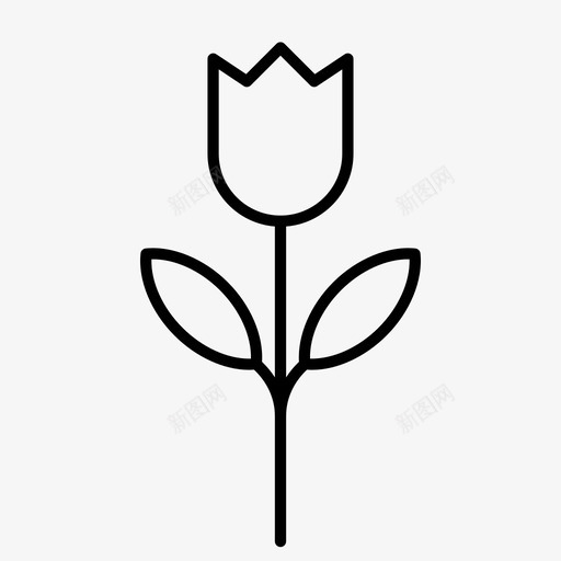 花生命自然图标svg_新图网 https://ixintu.com 植物 生命 自然 花 郁金香