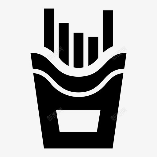 薯条薯条盒薯条包图标svg_新图网 https://ixintu.com 土豆条 油条 烘焙产品字形图标 薯条 薯条包 薯条盒 零食盒