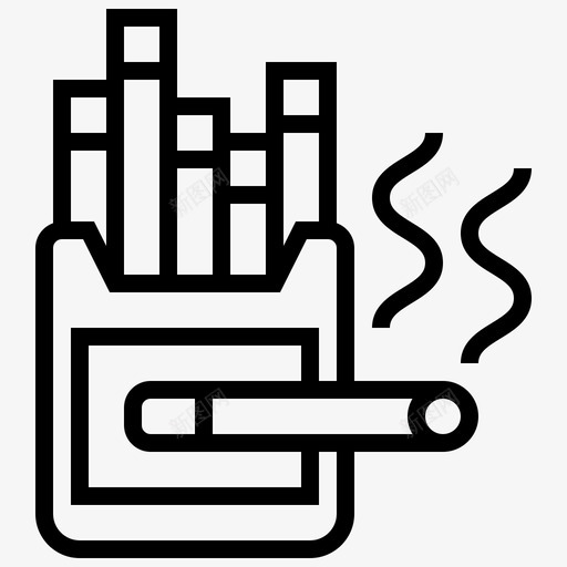香烟尼古丁烟图标svg_新图网 https://ixintu.com 嘻哈线 尼古丁 有毒 烟 烟草 香烟