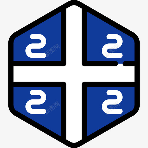 马提尼克旗帜系列5六边形图标svg_新图网 https://ixintu.com 六边形 旗帜系列5 马提尼克