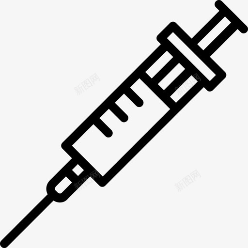 注射器科学8线性图标svg_新图网 https://ixintu.com 注射器 科学8 线性