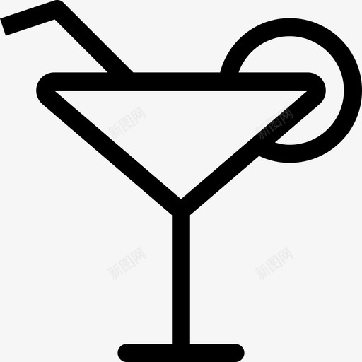 鸡尾酒会旅行图标轮廓svg_新图网 https://ixintu.com 旅行图标 轮廓 鸡尾酒会