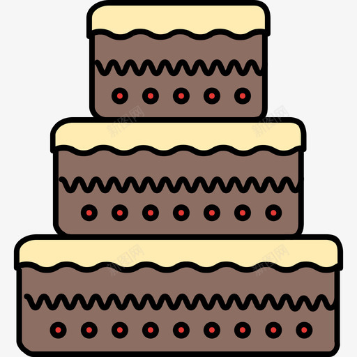 生日蛋糕食品和饮料12彩色128px图标svg_新图网 https://ixintu.com 彩色128px 生日蛋糕 食品和饮料12