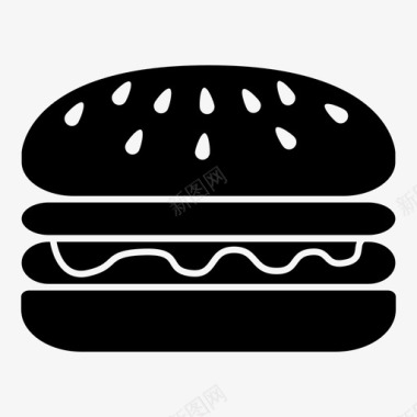 汉堡包美式快餐图标图标