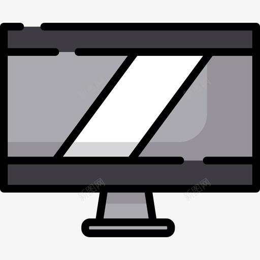 电视电影院12线性彩色图标svg_新图网 https://ixintu.com 电影院12 电视 线性彩色