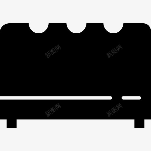 沙发床家具4实心图标svg_新图网 https://ixintu.com 实心 家具4 沙发床