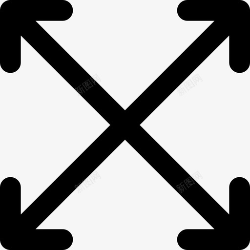 展开箭头19轮廓图标svg_新图网 https://ixintu.com 展开 箭头19 轮廓