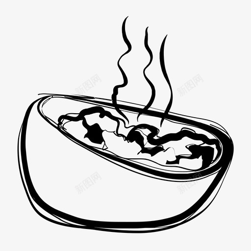 粥早餐麦片粥图标svg_新图网 https://ixintu.com 手绘 早餐 粥 食物 麦片粥