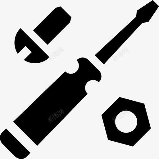 螺丝刀6号工具填充型图标svg_新图网 https://ixintu.com 6号工具 填充型 螺丝刀