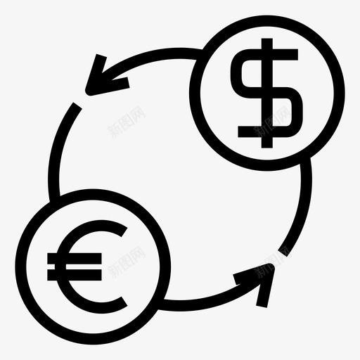 货币外汇掉期图标svg_新图网 https://ixintu.com 外汇 掉期 货币 金融2