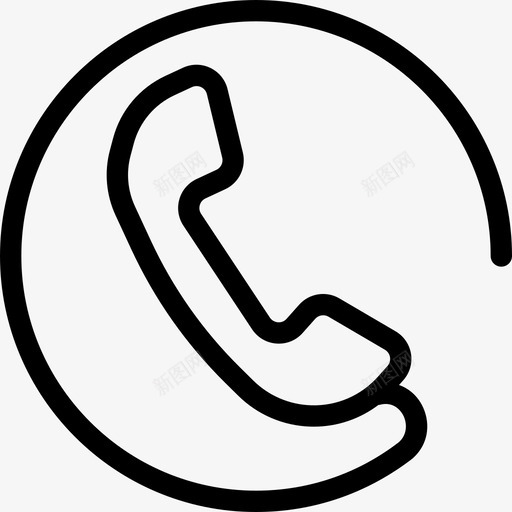 电话象形图3线性图标svg_新图网 https://ixintu.com 电话 线性 象形图3