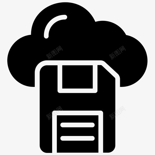 云存储云应用程序图标svg_新图网 https://ixintu.com 下载应用程序 下载文件 下载软件 云下载 云存储 社交媒体字形图标