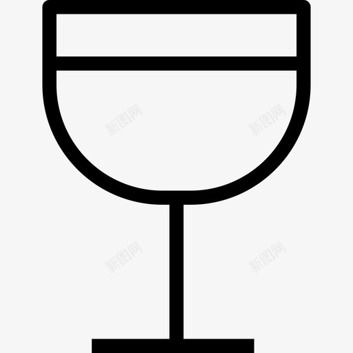 酒杯食品饮料线性图标svg_新图网 https://ixintu.com 线性 酒杯 食品饮料