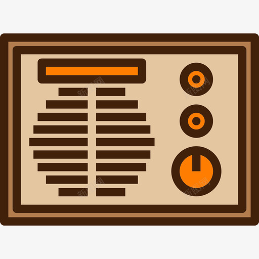 收音机音频工具颜色图标svg_新图网 https://ixintu.com 收音机 音频工具 颜色
