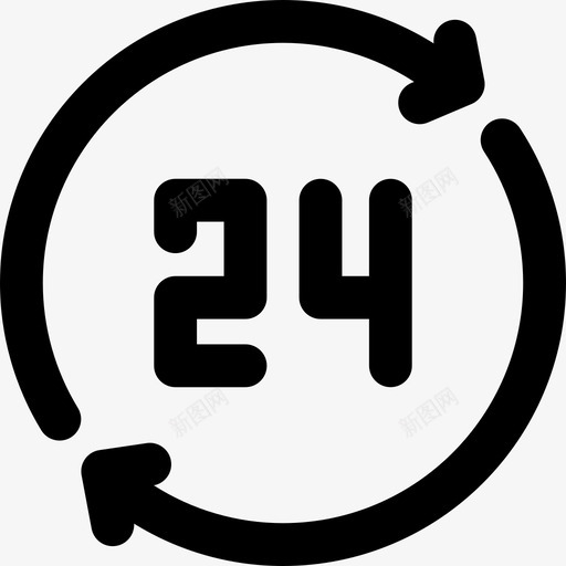 24小时装运和交货9直线图标svg_新图网 https://ixintu.com 24小时 直线 装运和交货9