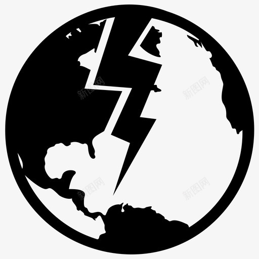 全球变暖地球毁灭地球灾难图标svg_新图网 https://ixintu.com 全球变暖 全球变暖雕文图标 地球毁灭 地球灾难 环境变化 破裂的星球
