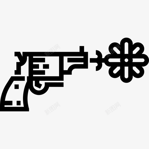枪嬉皮士8直线型图标svg_新图网 https://ixintu.com 嬉皮士8 枪 直线型