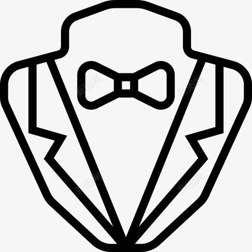 领结婚礼元素直线型图标svg_新图网 https://ixintu.com 婚礼元素 直线型 领结