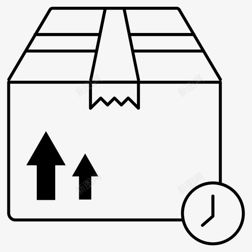 箱子交货运费图标svg_新图网 https://ixintu.com 交货 包装 包裹 箱子 运费