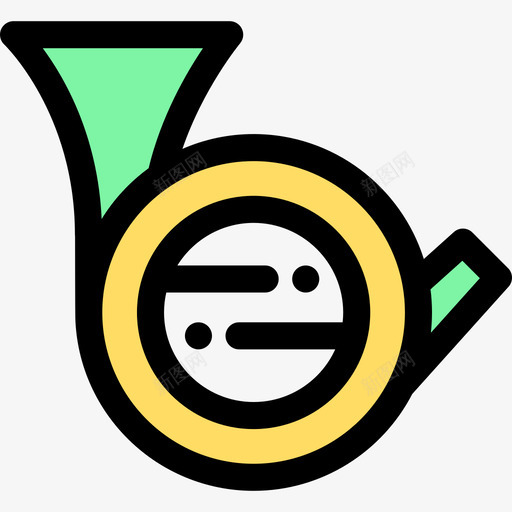 号角音乐图标5线条颜色svg_新图网 https://ixintu.com 号角 线条颜色 音乐图标5
