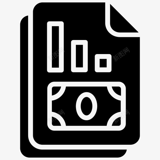 财务分析业务分析业务报告图标svg_新图网 https://ixintu.com 业务分析 业务报告 市场增长 营销策略字形图标 财务信息图 财务分析