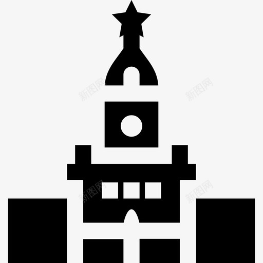 Spasskaya塔地标8填充图标svg_新图网 https://ixintu.com Spasskaya塔 地标8 填充