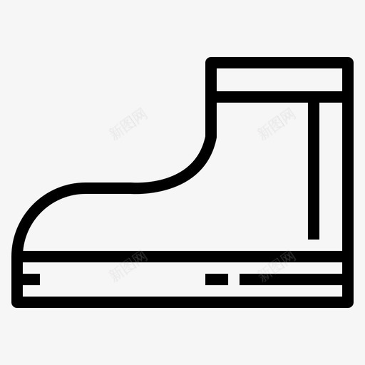 靴子时装鞋类图标svg_新图网 https://ixintu.com 时装 衣服轮廓 靴子 鞋子 鞋类
