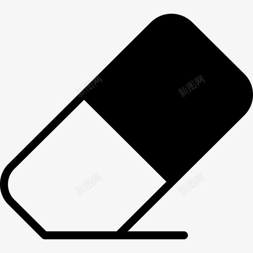 橡皮擦平面工具2实心图标svg_新图网 https://ixintu.com 实心 平面设计工具2 橡皮擦