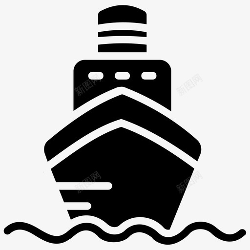 游船船巡洋舰图标svg_新图网 https://ixintu.com 巡洋舰 游船 船 运输 运输字形图标