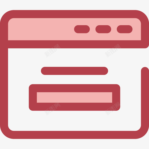 浏览器用户界面9红色图标svg_新图网 https://ixintu.com 浏览器 用户界面9 红色