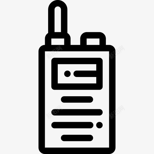 对讲机警三处直线图标svg_新图网 https://ixintu.com 对讲机 直线 警三处