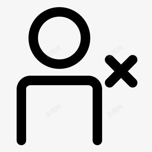 删除朋友联系人个人资料图标svg_新图网 https://ixintu.com 个人资料 删除朋友 用户 简单的用户界面 联系人