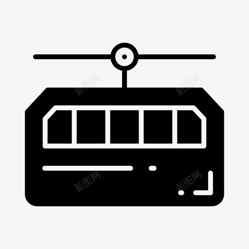 缆车运输车辆图标svg_新图网 https://ixintu.com 缆车 车辆 运输