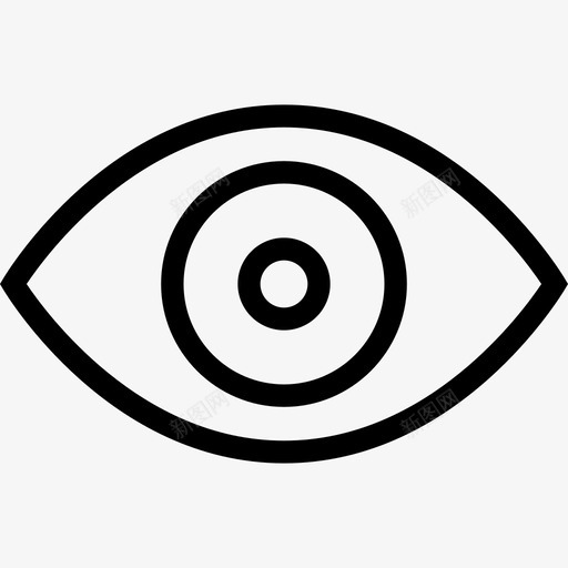 眼睛iosul5线性图标svg_新图网 https://ixintu.com iosul5 眼睛 线性