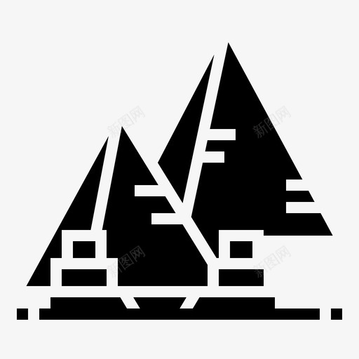 金字塔建筑埃及图标svg_新图网 https://ixintu.com 吉萨 地标 埃及 埃及符号铭文 建筑 金字塔