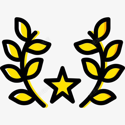 获奖电影6黄色图标svg_新图网 https://ixintu.com 电影6 获奖 黄色