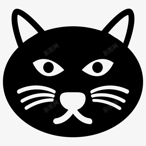 动物卡通卡通动物卡通猫图标svg_新图网 https://ixintu.com 动物卡通 卡通动物 卡通猫 可爱卡通 可爱猫脸字形图标 猫脸 猫表情
