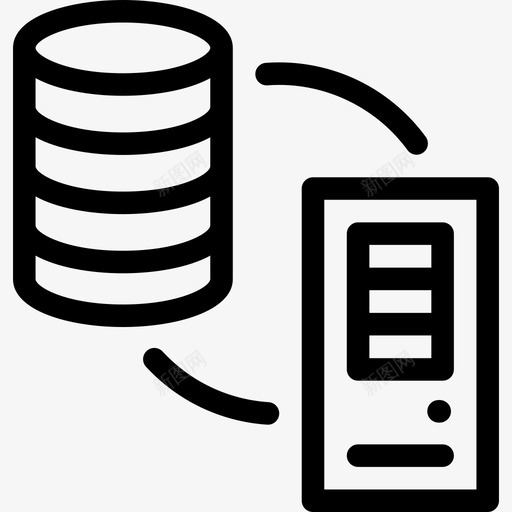 数据存储开发18线性图标svg_新图网 https://ixintu.com 开发18 数据存储 线性