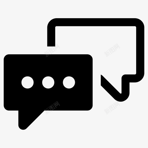 短信聊天交流图标svg_新图网 https://ixintu.com 交流 短信 短信聊天评论泡泡语音说话交谈 聊天 讨论 语音泡泡