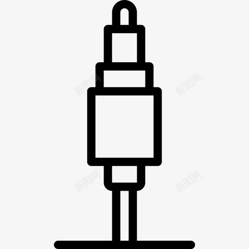 插孔连接器连接器电缆2线性图标svg_新图网 https://ixintu.com 插孔连接器 线性 连接器电缆2