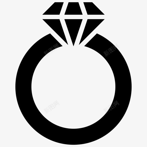 珠宝收藏钻戒订婚戒指图标svg_新图网 https://ixintu.com 婚戒 爱好和兴趣雕文图标 珠宝制作 珠宝收藏 订婚戒指 钻戒