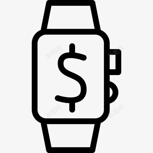 智能手表小工具2线性图标svg_新图网 https://ixintu.com 小工具2 智能手表 线性