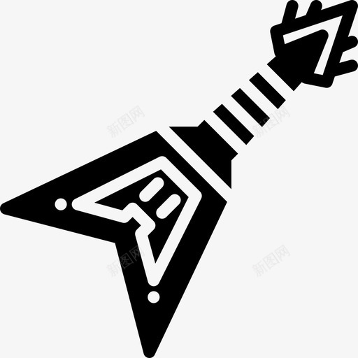 电吉他音乐7填充图标svg_新图网 https://ixintu.com 填充 电吉他 音乐7