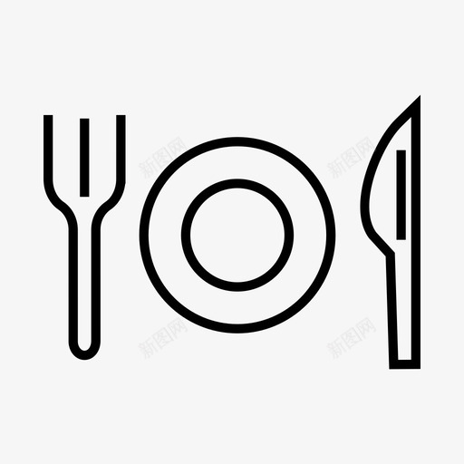 食物早餐餐具图标svg_新图网 https://ixintu.com 早餐 晚餐 食物 餐具 餐厅