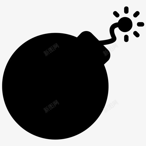炸药炸弹警告符号图标svg_新图网 https://ixintu.com 炸弹 炸药 爆炸 网络抢劫 警告符号 黑客字形图标