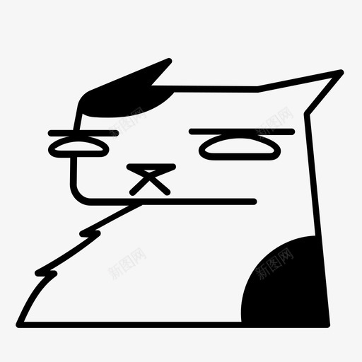 猫动物暴躁图标svg_新图网 https://ixintu.com 动物 坏脾气 奥斯陆 宠物 暴躁 猫