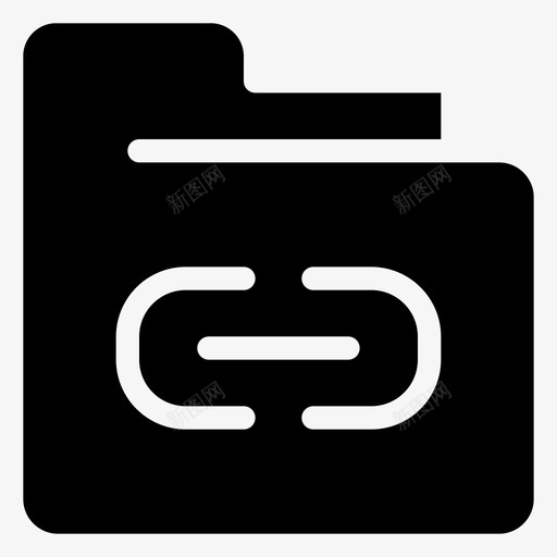 文件夹存档链图标svg_新图网 https://ixintu.com 存档 实心图标文件夹和文档 文件 文件夹 文档 链 链接